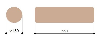 Массажный валик круглый 15 см Heliox D15
