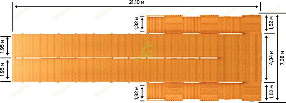Зимняя горка IgraGrad Snow Fox, скат 18 м мод.1