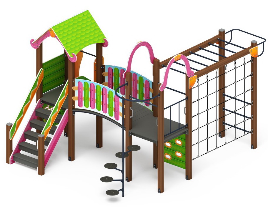 ЛУКОМОРЬЕ детский игровой комплекс ДИК 2.25.06-11.С (Н=1200)