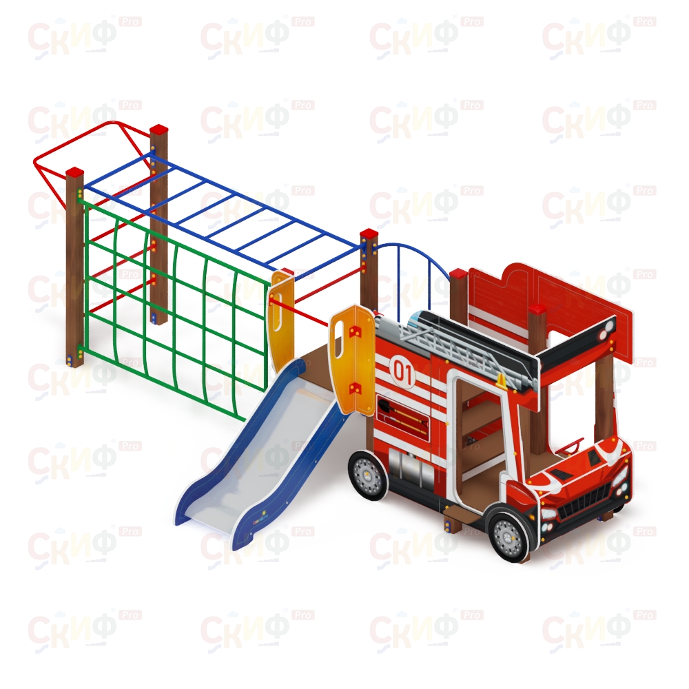 ПОЖАРНАЯ МАШИНА детский игровой комплекс ДИК 1.03.2.04-01 (H=750)