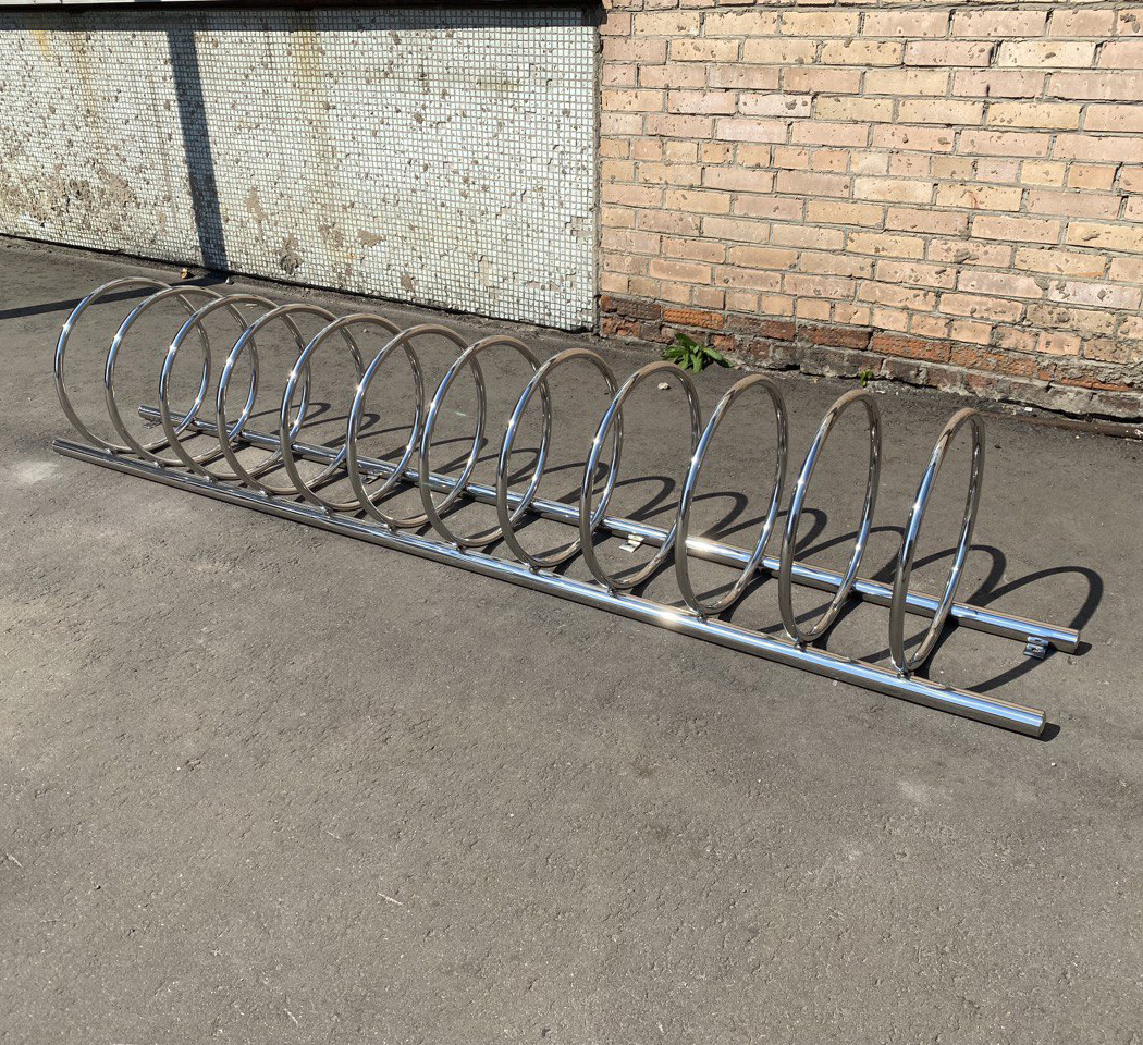 Велопарковка Луна из нержавеющей стали