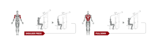 Жим от плеч/верхняя тяга DWS103-U2
