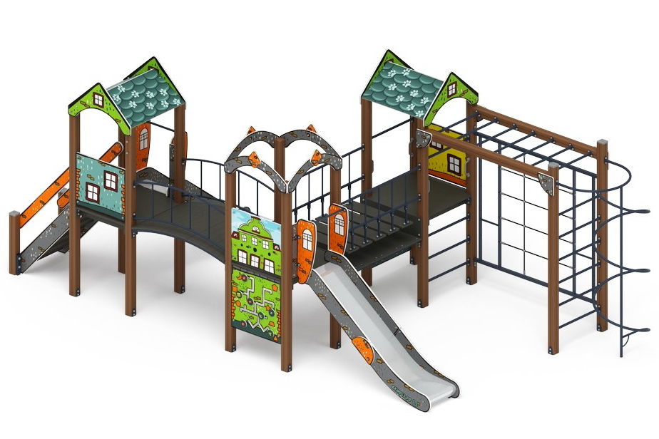 ГОРОДОК (Городок) детский игровой комплекс ДИК 2.01.3.02-01 (H=1200)