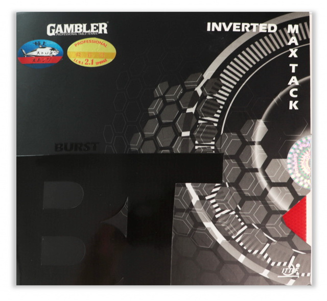 Накладка на ракетку для настольного тенниса GAMBLER Burst hard 2,1 red