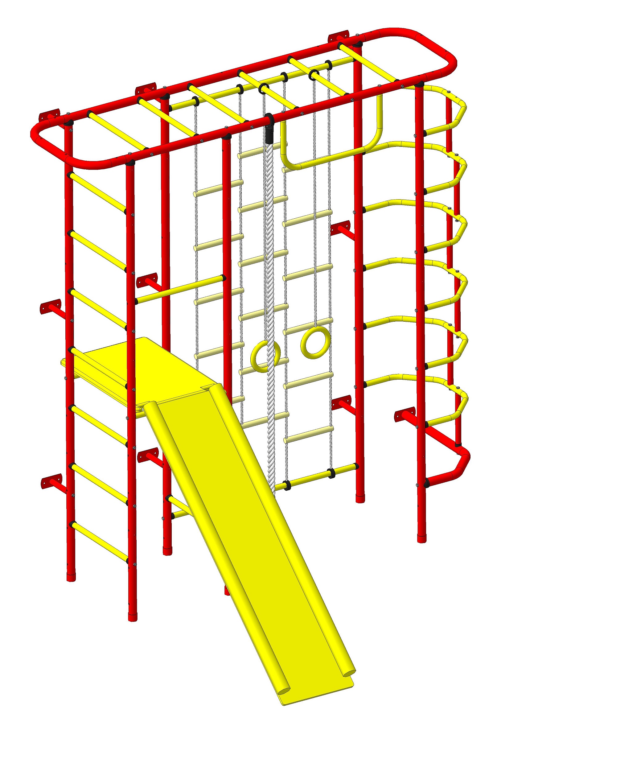 Спортивно-игровой комплекс Пионер С7Л зелёно/жёлтый
