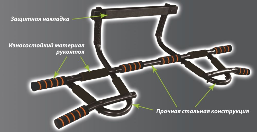 Турник треххватный в дверной проем Atemi ATD3