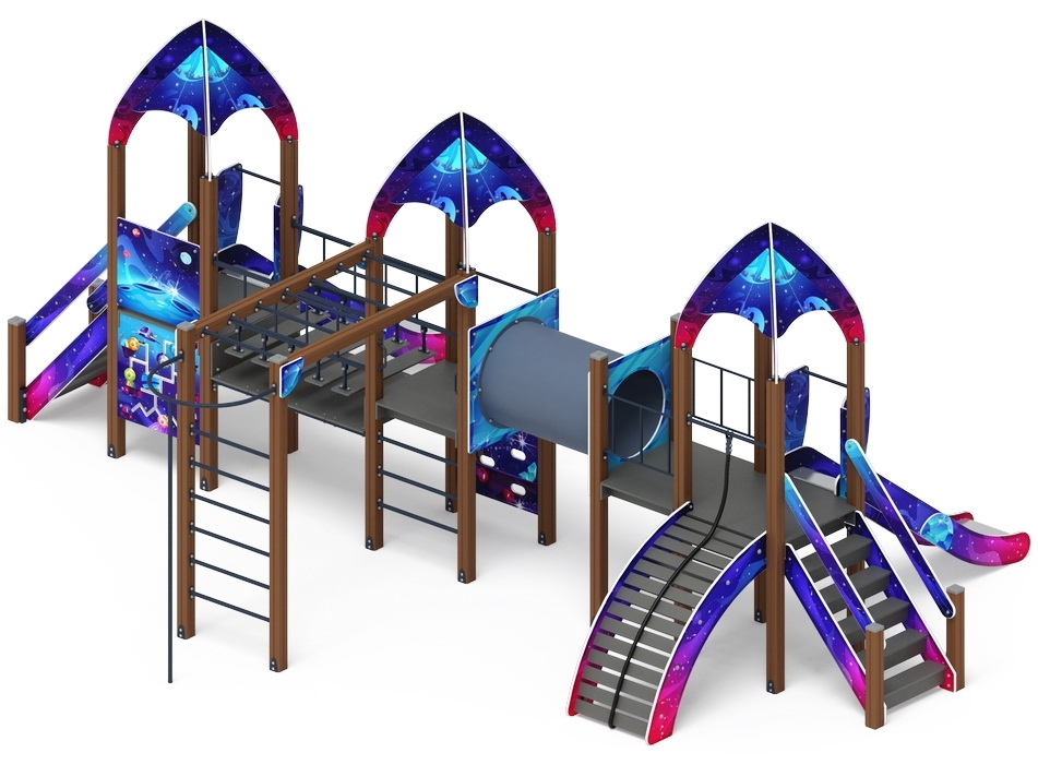 КОСМОПОРТ детский игровой комплекс ДИК 2.14.05-02 (H=1200)