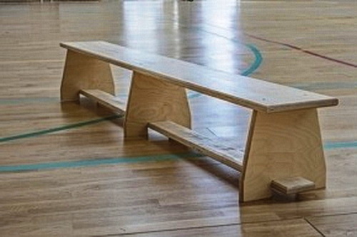 Скамейка гимнастическая с деревянными ножками (04.302.1)