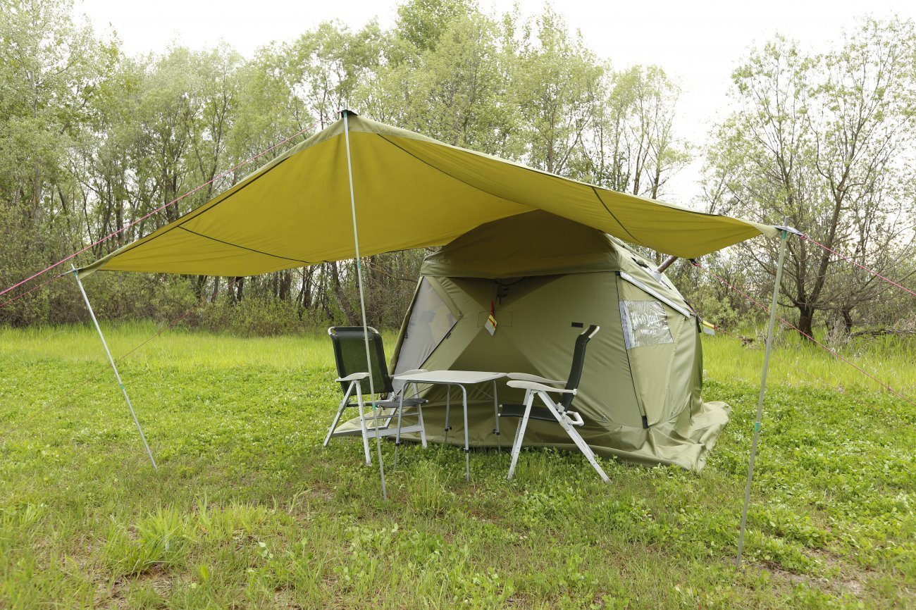 Козырек навесной ЛОТОС КубоЗонт 4 (в сборе со стойками) для палаток