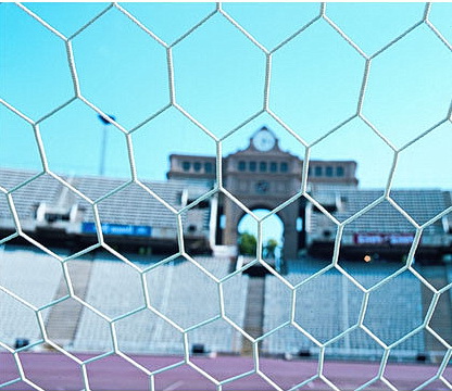 Сетка футбольная EL LEON DE ORO 7,5 х 2,5 м, нить D=4 мм, шестигранная ячейка (15.214)