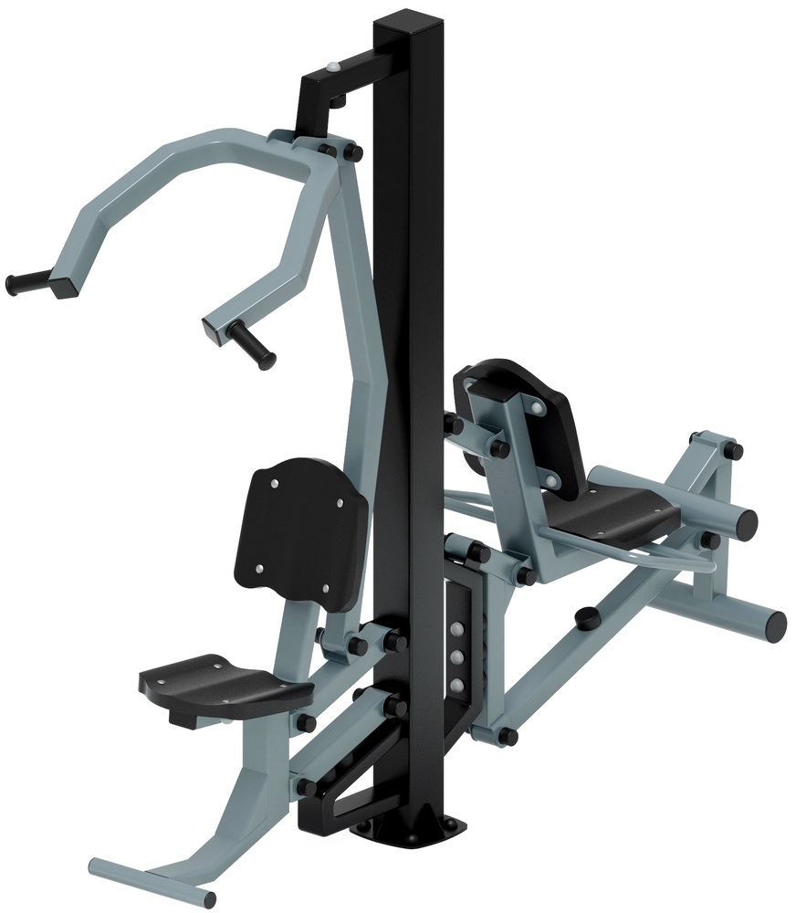 Тренажер уличный ВЕРХНЯЯ ТЯГА + ФЛЕКС (серый) СТ 021-13.П