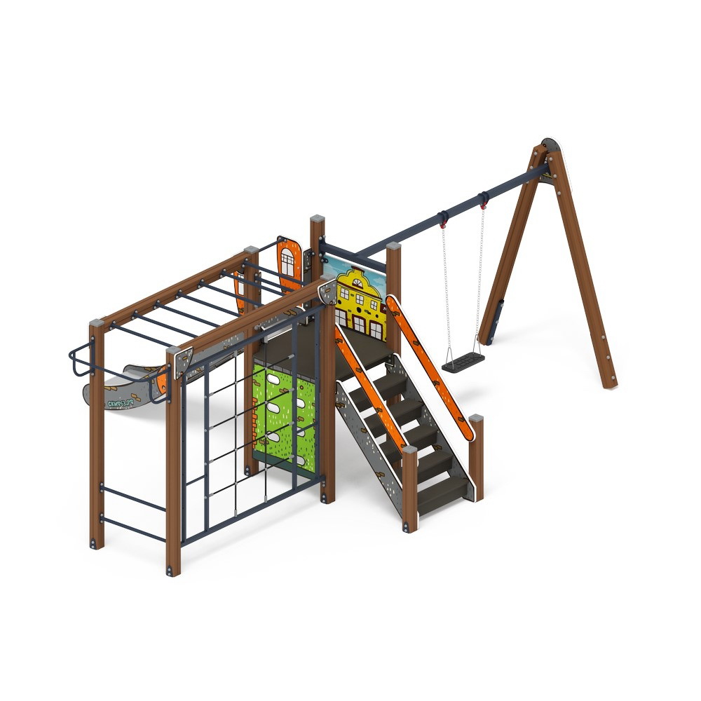 СЧАСТЛИВОЕ ДЕТСТВО (Город) детский игровой комплекс ДИК 2.01.02-01 (Н=1200)