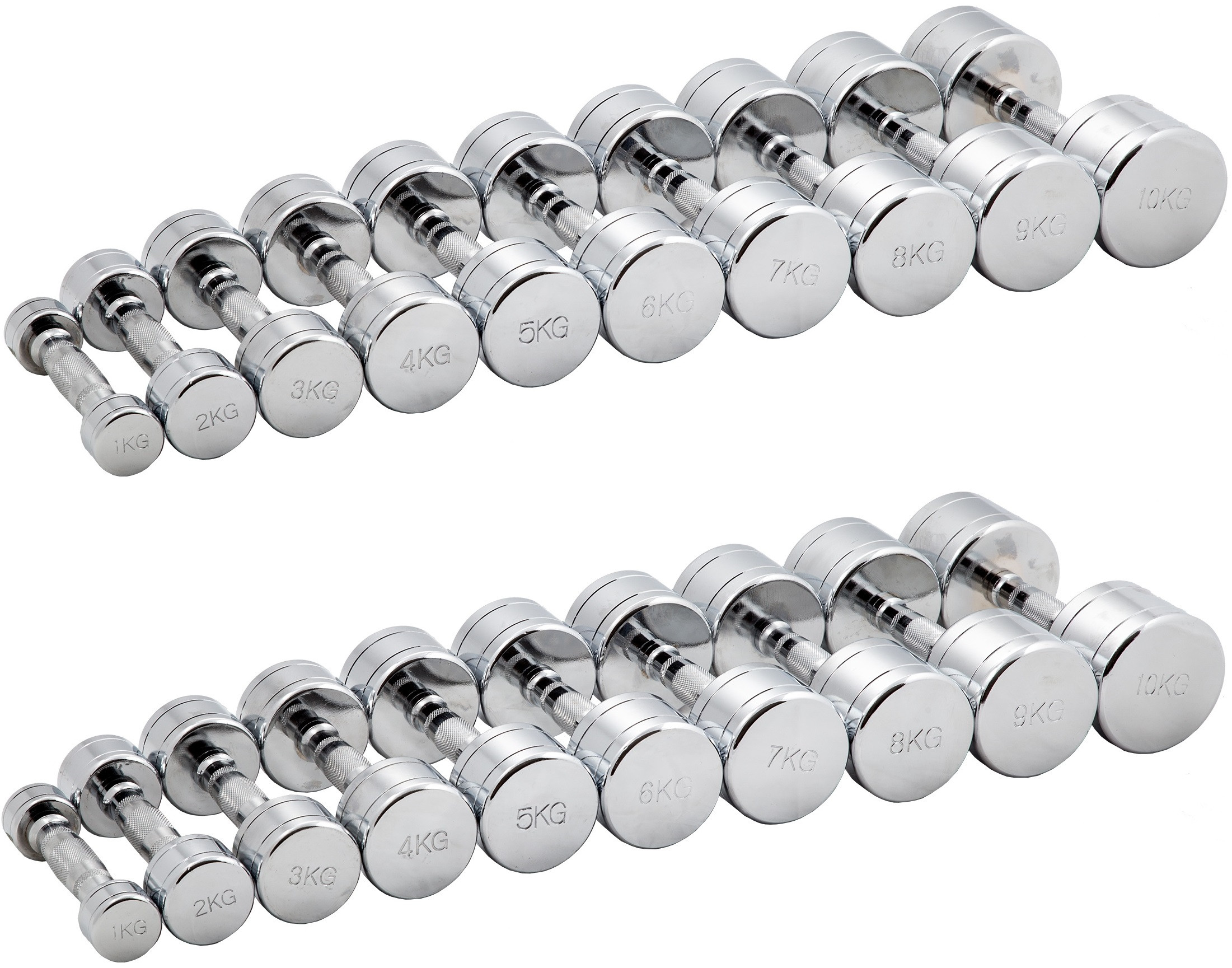 Гантельный ряд 1 кг - 10 кг (10 пар)