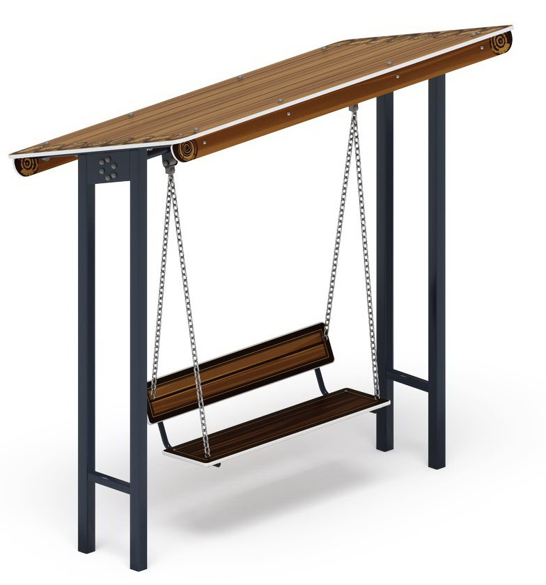 Качели-диван с навесом (Коричневый) МФ 43.01.02-02