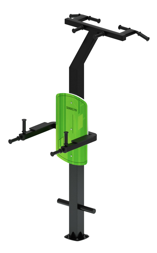 Тренажер уличный ДВОЙНОЙ ТУРНИК (зеленый) СТ 012-12