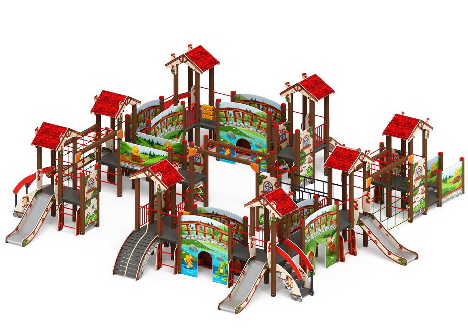 В ГОСТЯХ У СКАЗКИ детский игровой комплекс ДИК 1.05.01-11.С (H=900)