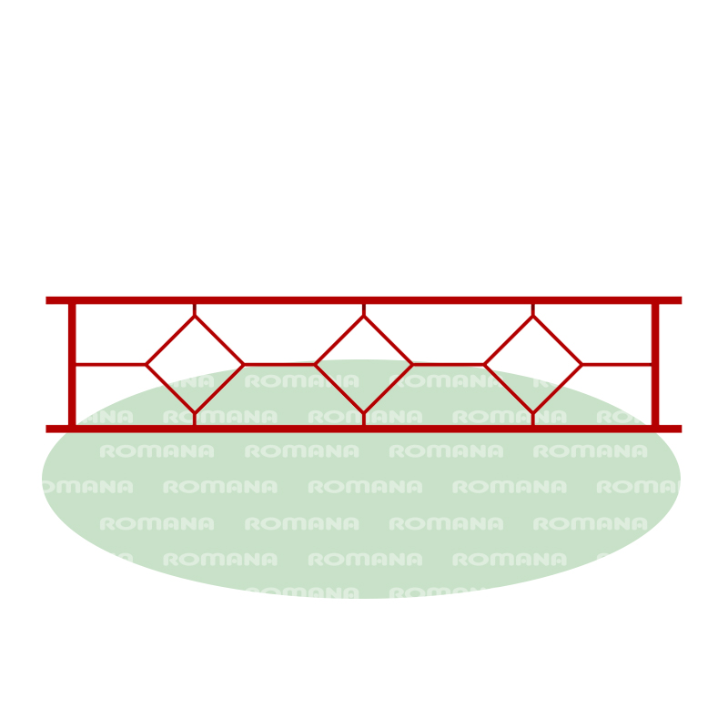 Ограждение металлическое Romana 303.03.00
