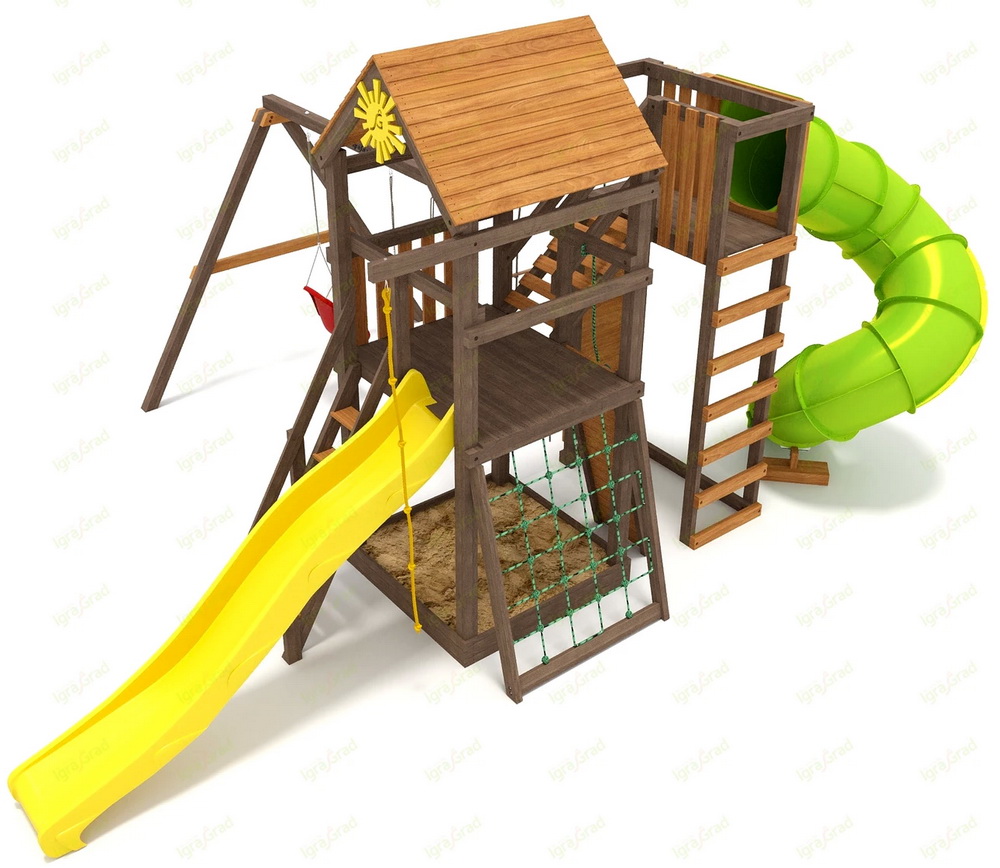 Детская площадка IgraGrad Панда Фани Gride с трубой 2,1м