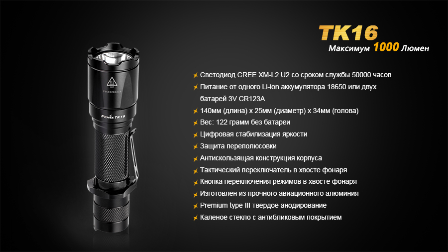 Фонарь Fenix TK16 Cree XM-L2 U2