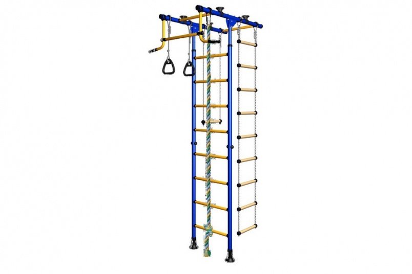 Детский спортивный комплекс ДСКМ "Комета-1" (ДСКМ-2-8.06.Т.490.01-108) сине/жёлтый