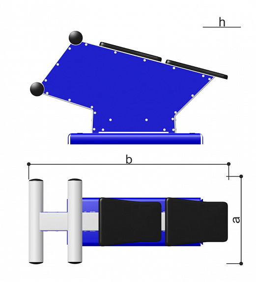 Тренажер уличный СКАМЬЯ ДЛЯ ПРЕССА Romana 207.02.05