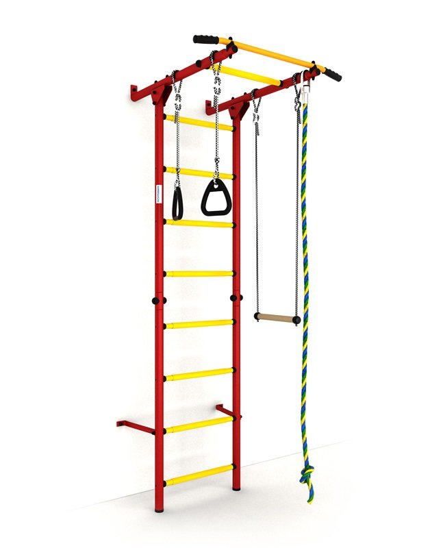 Детский спортивный комплекс ДСКМ "Карусель S1" (ДСКМ-2С-8.06.Г3.490.01-13) красно/жёлтый