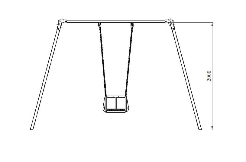 Качели детские с сидением со спинкой Air Gym YK40S