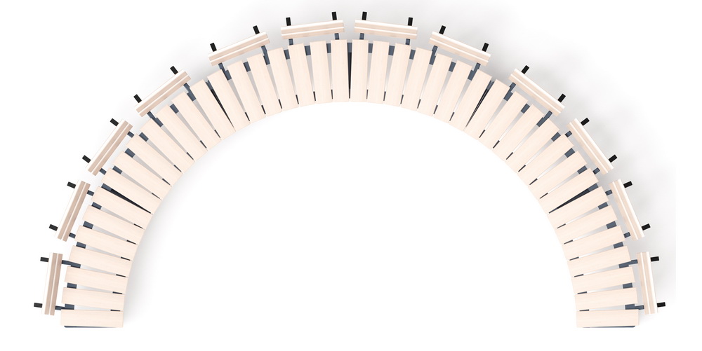 Модульная скамья радиальная (беленый дуб) МФ 42.01.25-01
