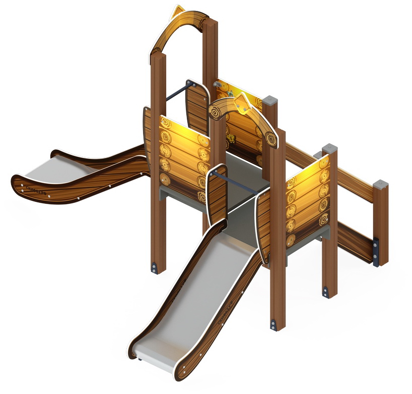 КАРАПУЗ (Эко) детский игровой комплекс ДИК 1.001.07-02 (H=750 Н=900)