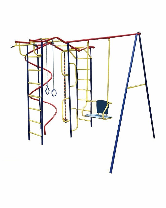 Уличный детский спортивный комплекс для дачи (ДСК) "Пионер" Вираж  со спиралью