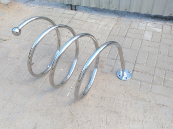 Велопарковка 7-ми местная Air Gym «Спираль» из нержавейки