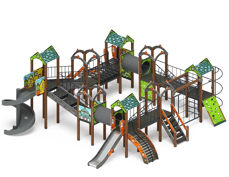 ОСТРОВ ДЕТСТВА (Город) детский игровой комплекс ДИК 2.01.8.02-21 (Н=1200, Н=2000)
