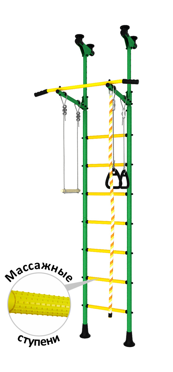 DSK Распорный с регулировкой (с массажными ступенями) Зеленый/Желтый ДСКМ-2-7.06.Г6.410.14-24