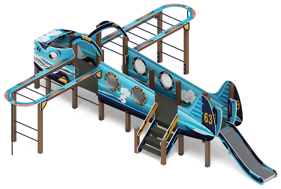 АЭРОПЛАН (Дракон) детский игровой комплекс ДИК 1.03.4.01-01.C (H=900)