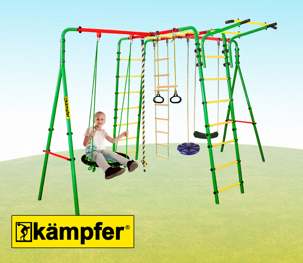 Спортивно-игровой комплекс Kampfer Wunder (Гнездо малое зеленое (синяя лиана))