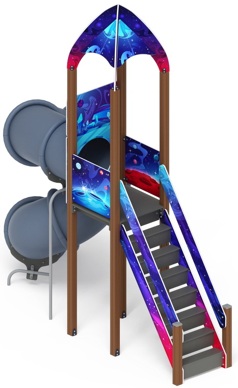 КОСМОПОРТ (Космос) горка тоннельная винтовая (H=2000) ИО 45.14.01-02