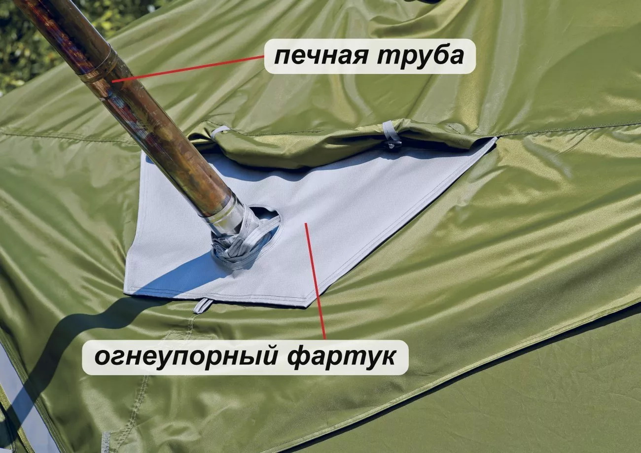 Универсальная палатка ЛОТОС КубоЗонт 4-У Классик (влагозащитный колпак; стеклокомпозитный каркас)