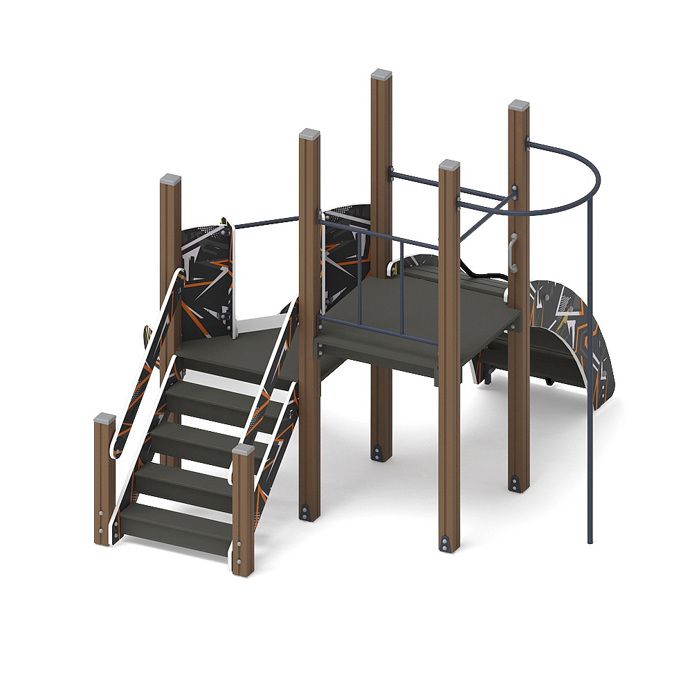 СПОРТ (Техно-оранжевый) детский игровой комплекс ДИК 1.06.01-02 (H=900)