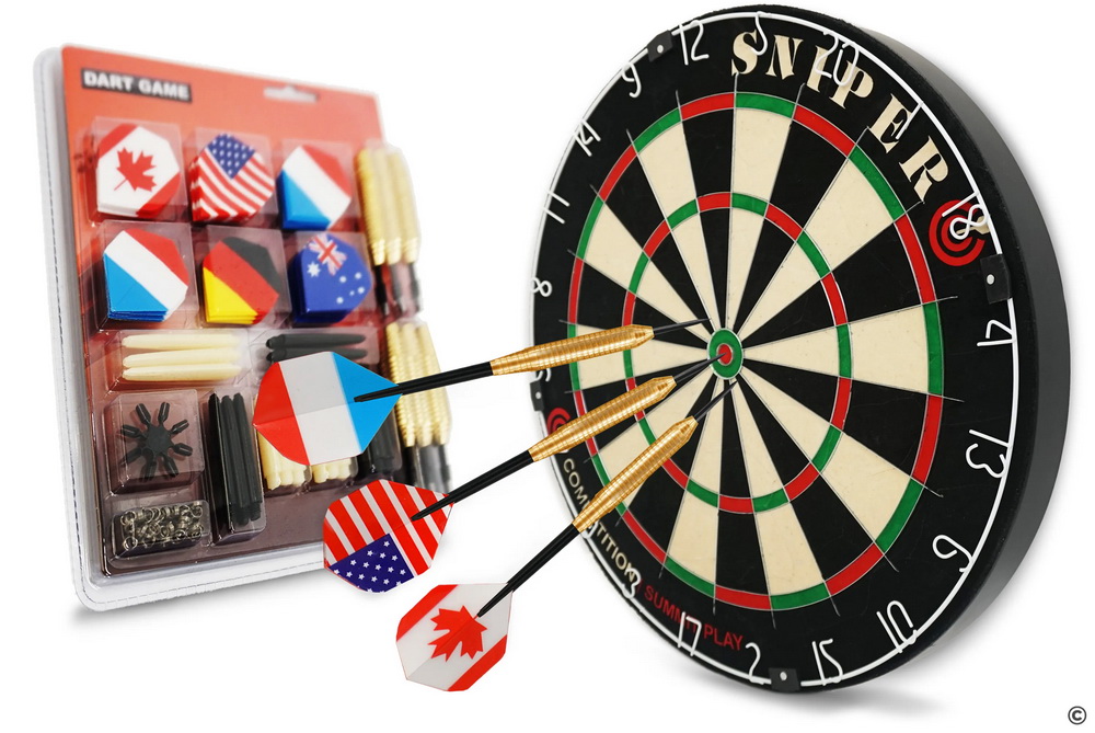 Набор дротиков и запасных частей (6 барелей, 18 хвостовиков, 18 оперений, 8 протектеров), 24 г