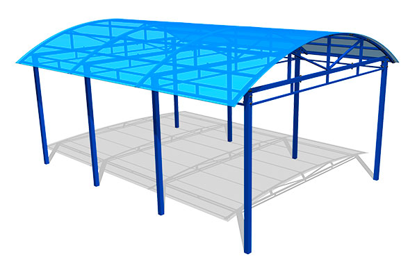 Навес ZION для тренажеров 4800х6300х3100 (ТН066)
