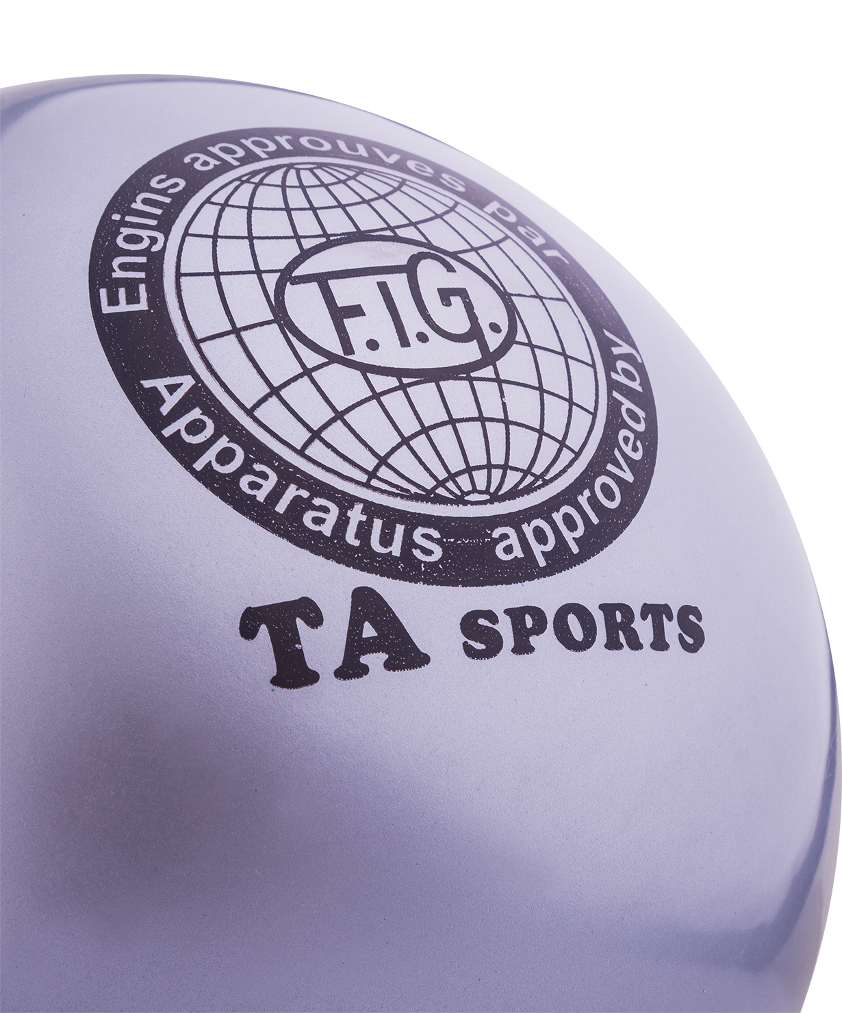 Мяч для художественной гимнастики RGB-101, 15 см, серый