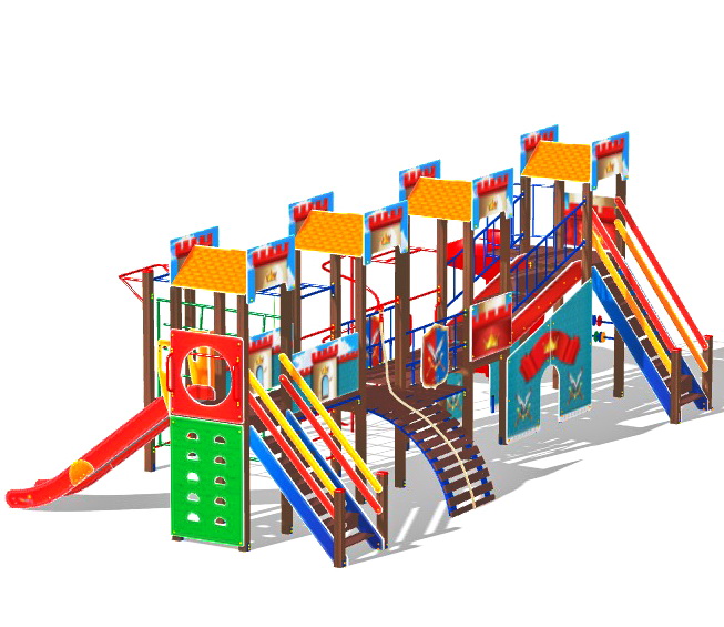 ЗАМОК детский игровой комплекс ДИК 2.18.10-01 (H=1500 H=2000)