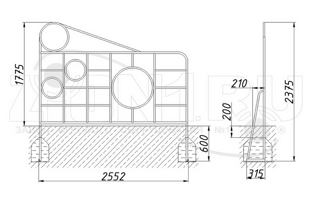 Шведская стенка ZION Карлсон (СЭ087)