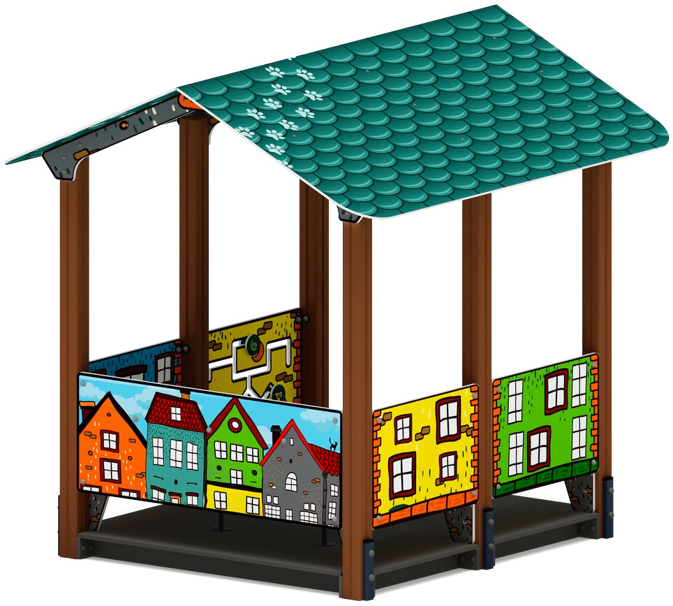 ДОМИК БОЛЬШОЙ 1 (Город) для детской площадки МФ 10.01.07-01