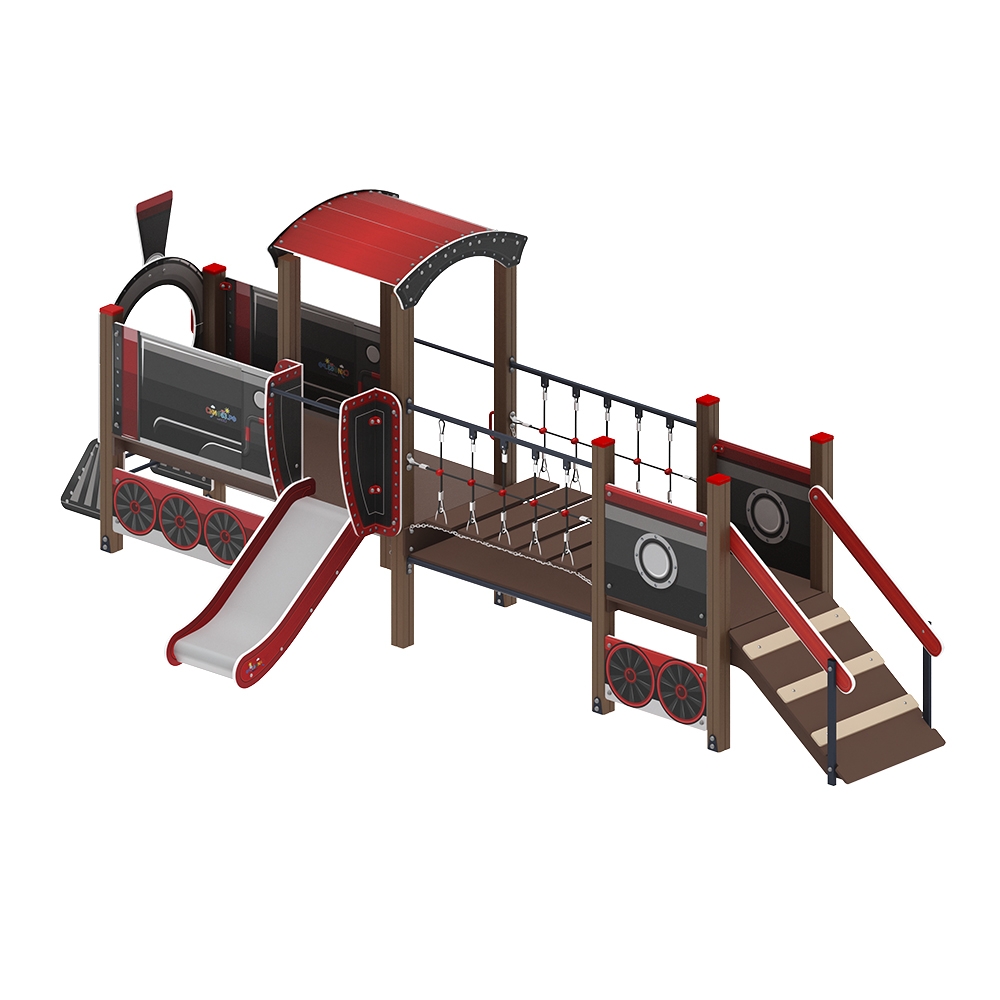 ПАРОВОЗИК (черный) детский игровой комплекс ДИК 1.03.5.02-02 (H=750)