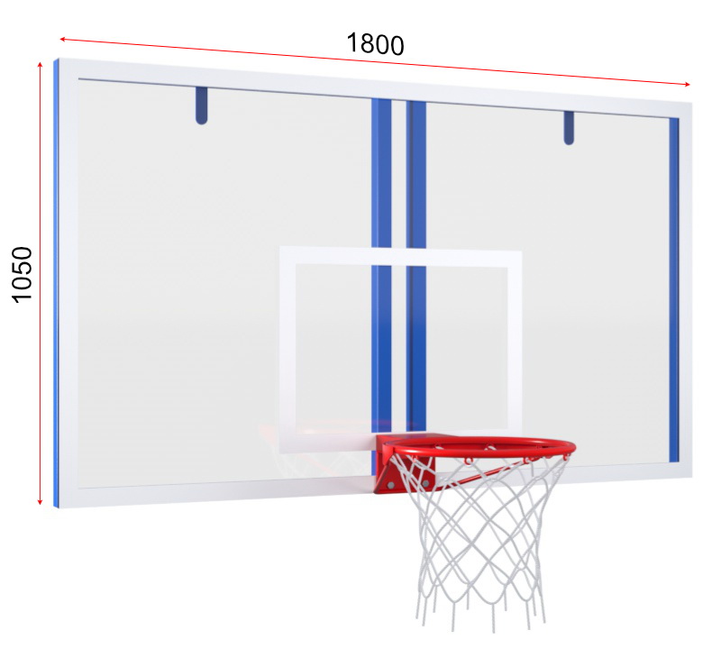 Игровой щит из оргстекла 15 мм с кольцом (на выбор)