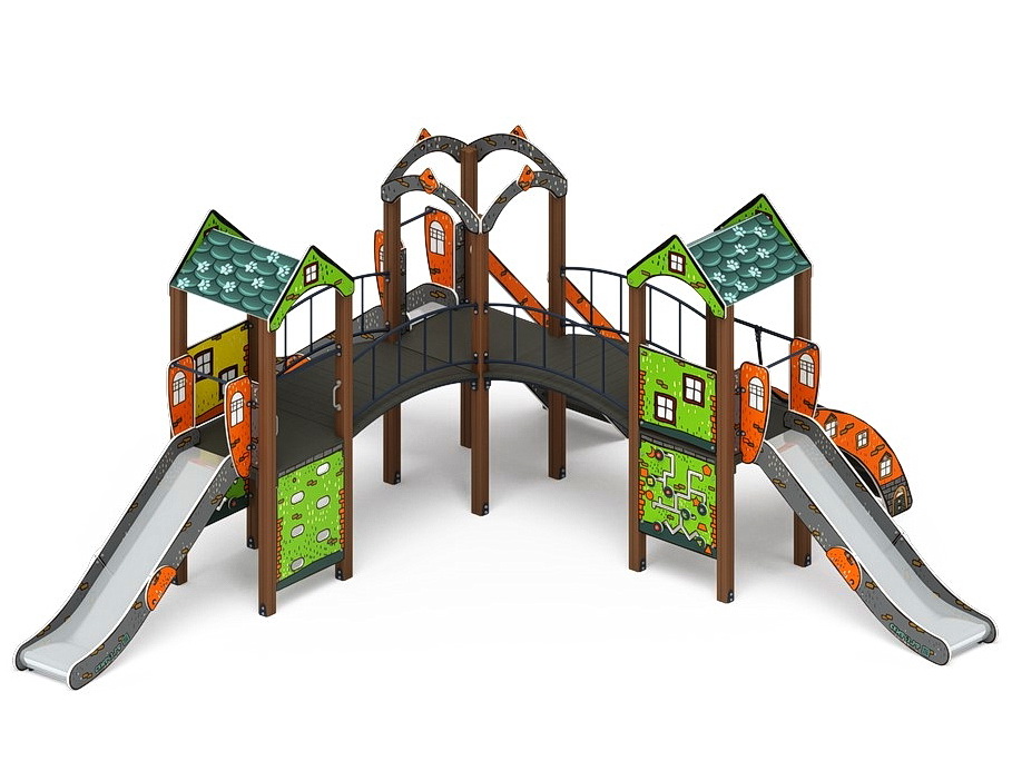 ГОРОДОК (Город) детский игровой комплекс ДИК 2.01.3.03-31 (Н=1200)