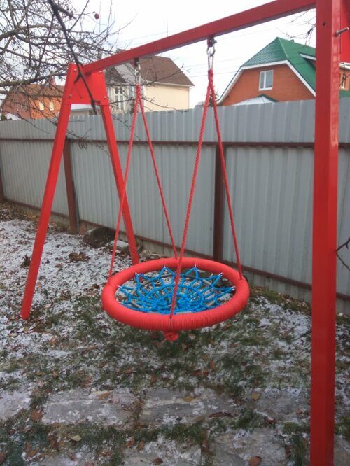 Качели-гнездо ХИТ 120 см общественные на канатах