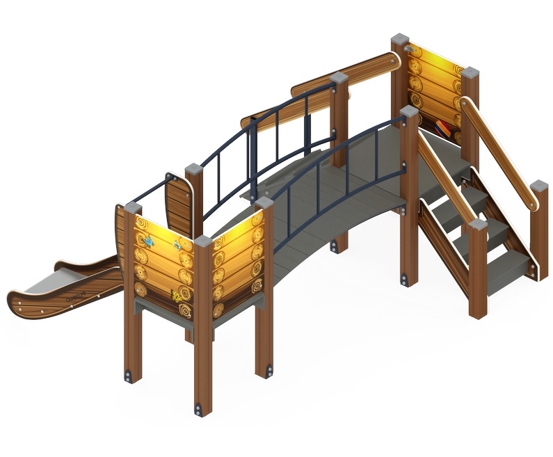 КАРАПУЗ (Эко) детский игровой комплекс ДИК 1.001.06-02 (H=750)