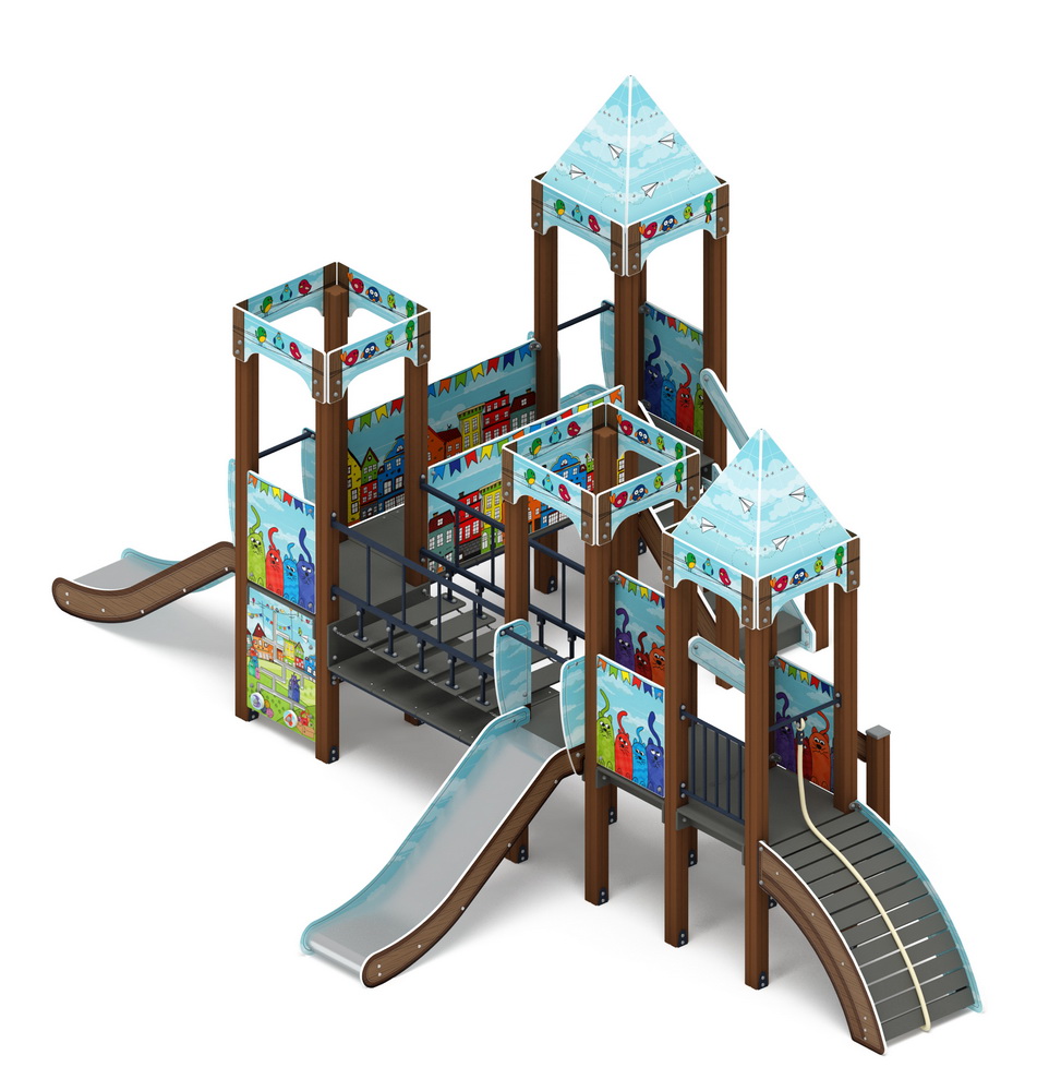 КОРОЛЕВСТВО (Коты) детский игровой комплекс ДИК 1.15.04-21 (H=900)